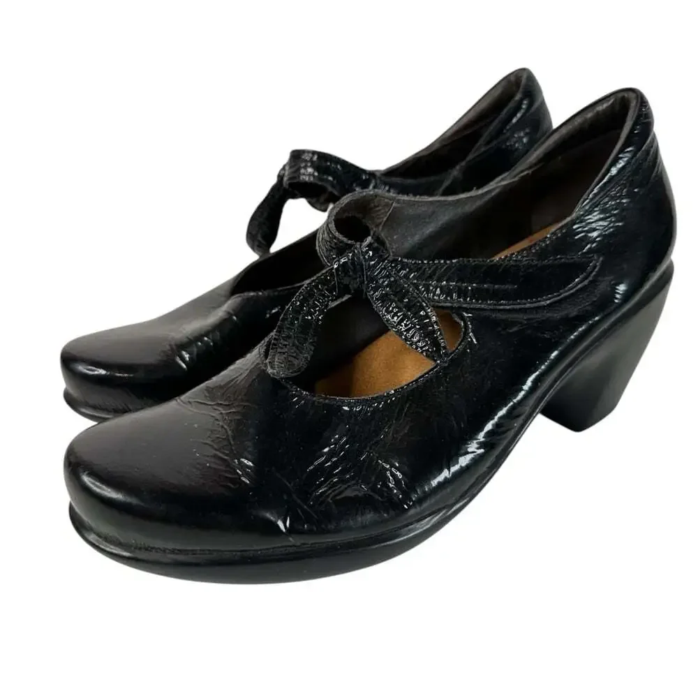 Naot Classic Pleasure Mary Jane Black Leather Comfort Work Shoes EU 38